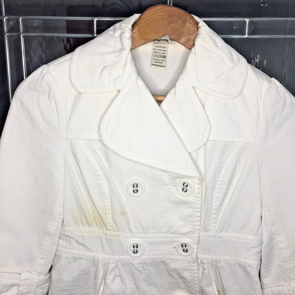 Forever New White Double-breasted Jacket - Size M See Last Pic For Small Stain